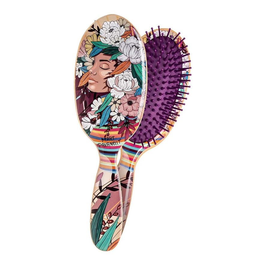 Big Universo Escova de Cabelo Belliz Florescer Oval com 1 Unidade