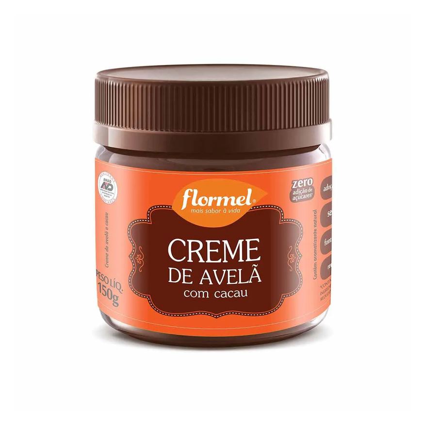 Flormel Creme de Avelã com Cacau Zero Açúcar 150g
