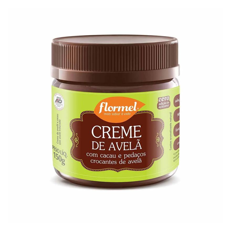 Flormel Creme de Avelã Crocante Zero Açúcar 150g