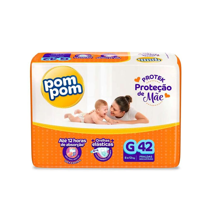 Chá Kit de Bebê Pom Pom Fralda G com Talco e Sabonete