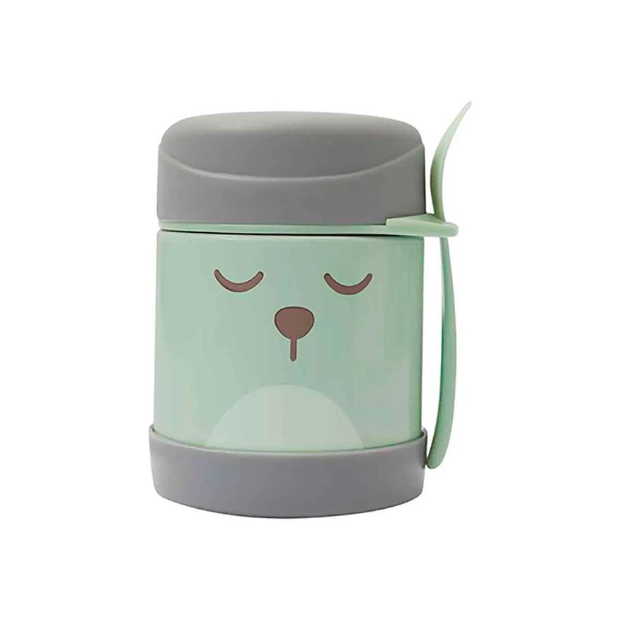 Buba Pote Térmico para Alimentos com Colher Baby Gumy Verde 1 unidade