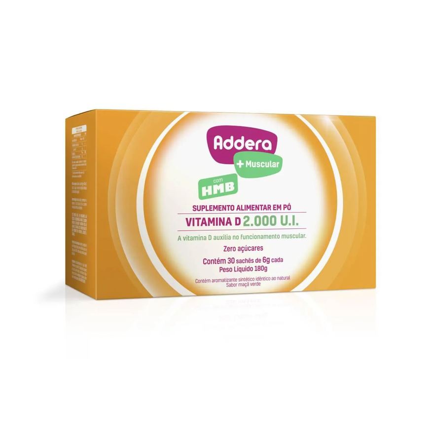 Addera Polivitamínico Muscular Maçã Verde 30 sachês