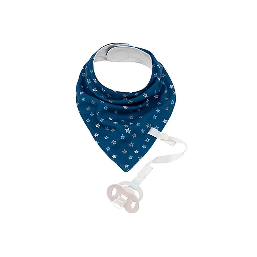 Buba Bandana com Prendedor de Chupeta Baby Star Azul 1 unidade