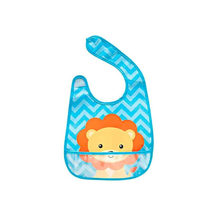 Buba Babador Impermeável com Bolso Animal Fun Leão 1 Unidade