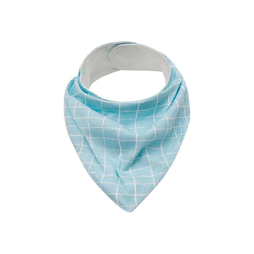 Buba Bandana Baby Grid Azul com 1 Unidade