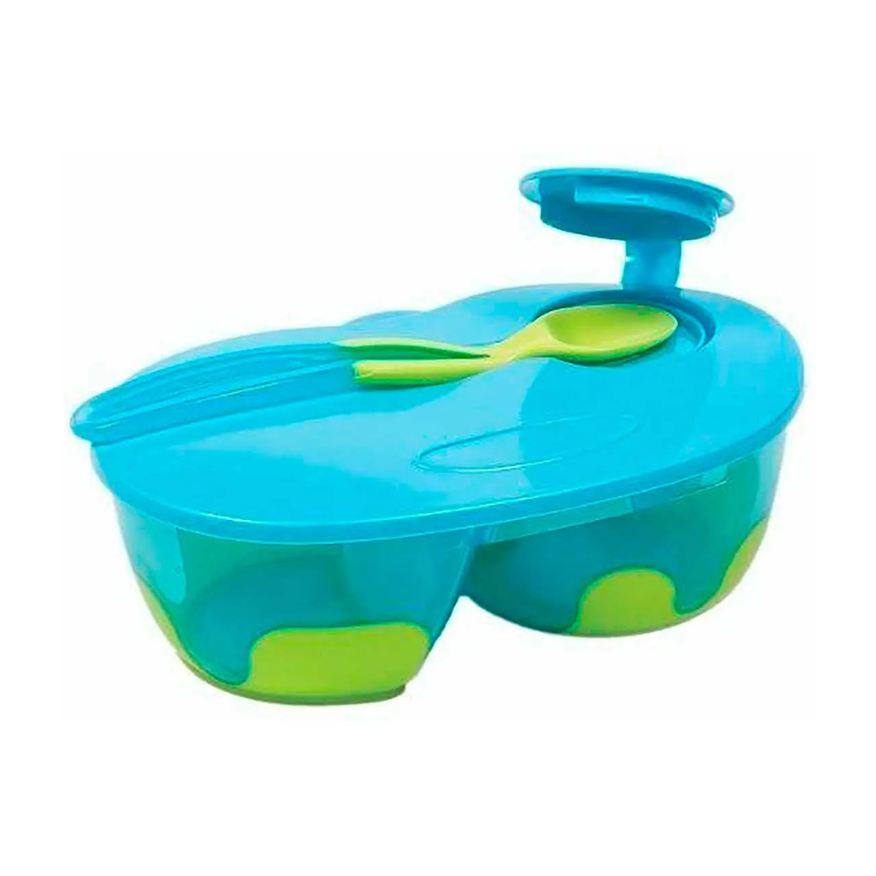 Buba Kit Refeição com Divisória Baby Azul com 1 unidade