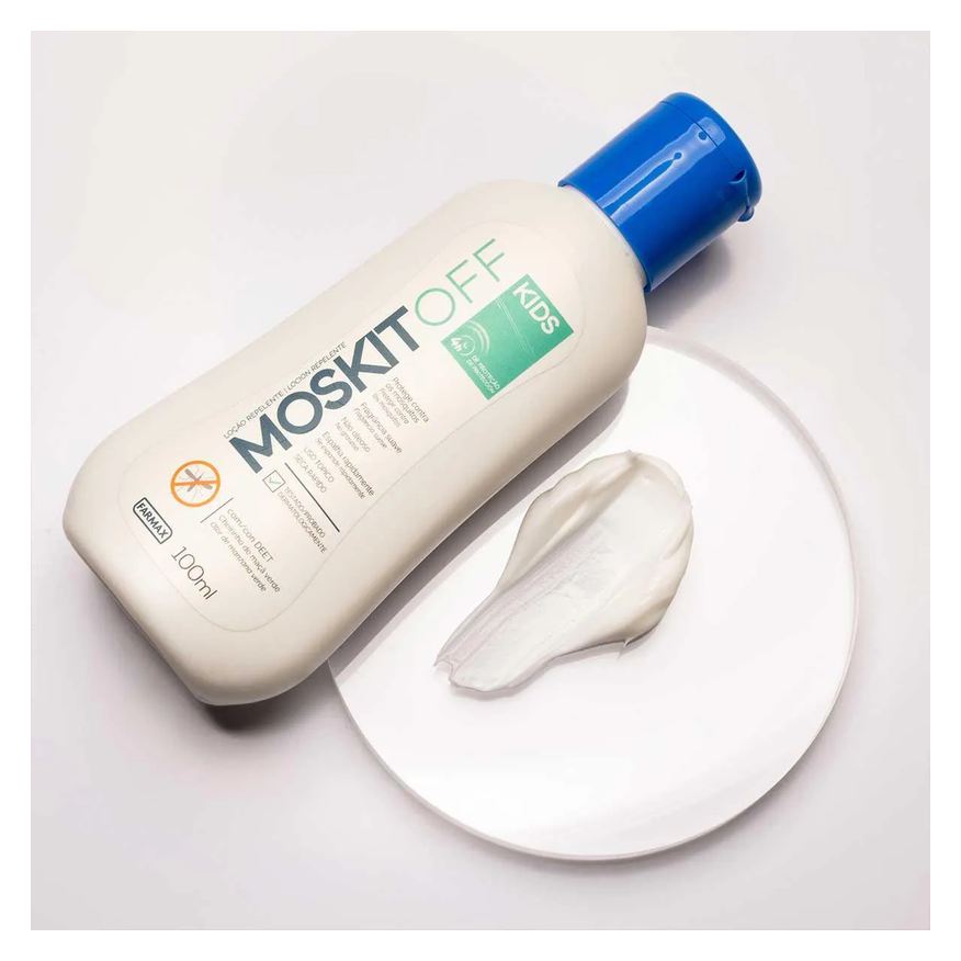de Repelente Inseto Infantil Moskitoff Kids com DEET Loção 100ml