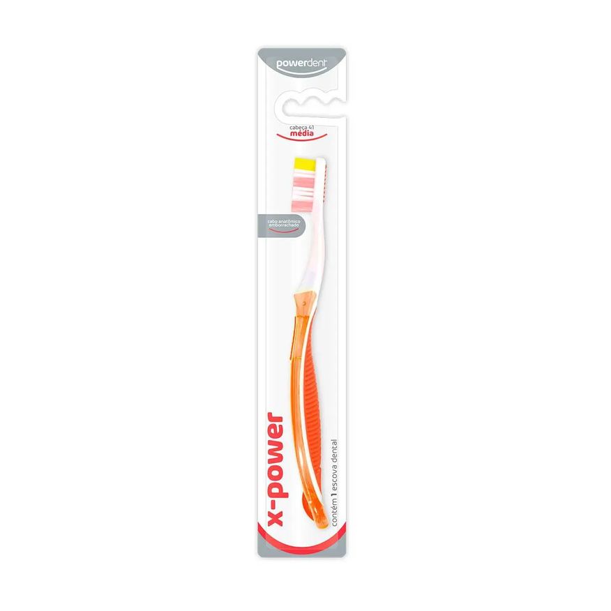 Powerdent Escova de Dente X-Power Média com 1 Unidade