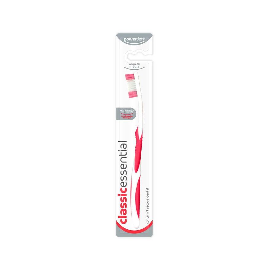 Powerdent Escova de Dente Classic Essential Média com 1 Unidade