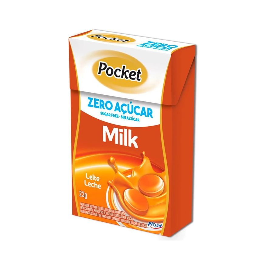 Pocket Bala Milk Zero Açúcar 23g