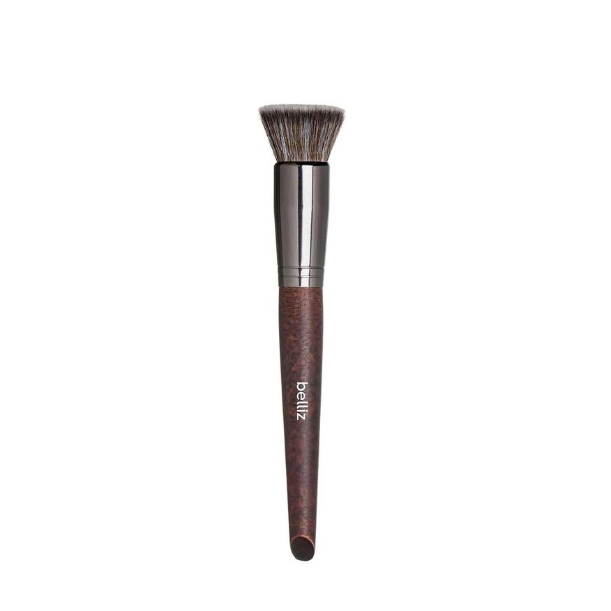 Big Universo Pincel para Maquiagem Belliz Wood Kabuki Reto com 1 Unidade