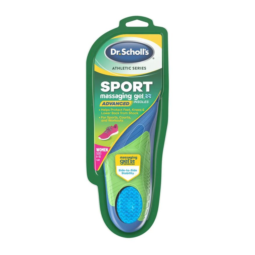 de Palmilha gel Dr Scholls Athletic Series Sport Women Azul Transparente 1 par