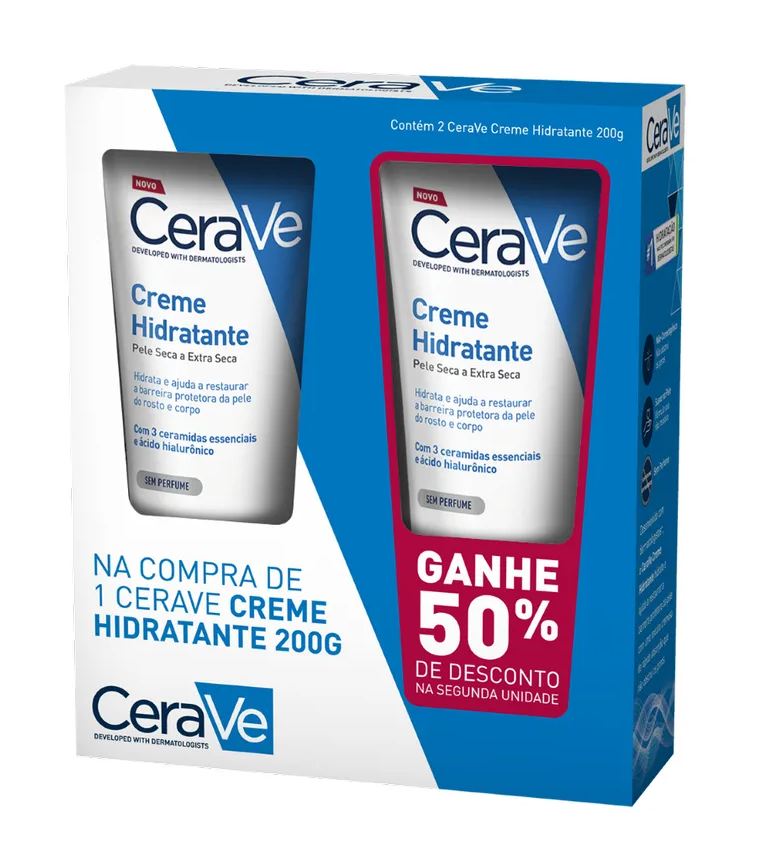 Cerave Kit Hidratante Corporal Creme 2 unidades com 200g cada