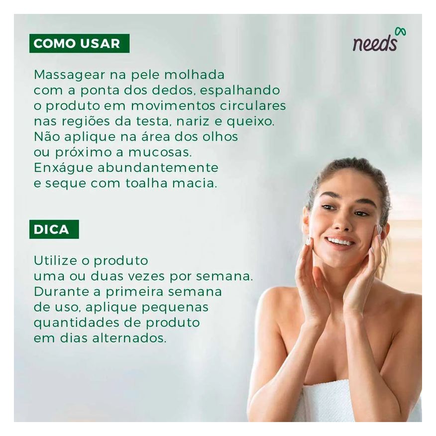 Needs Gel Esfoliante Facial Controle de Oleosidade 100g