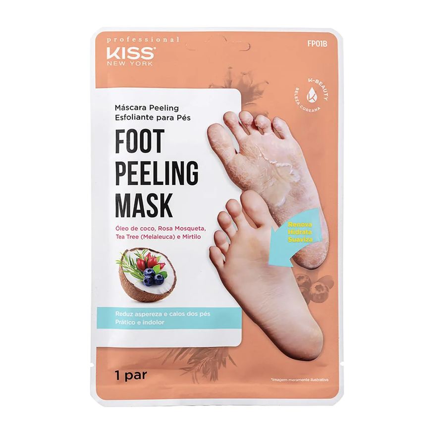 Esfoliante Máscara para os Pés Kiss Foot Peeling Mask 1 par
