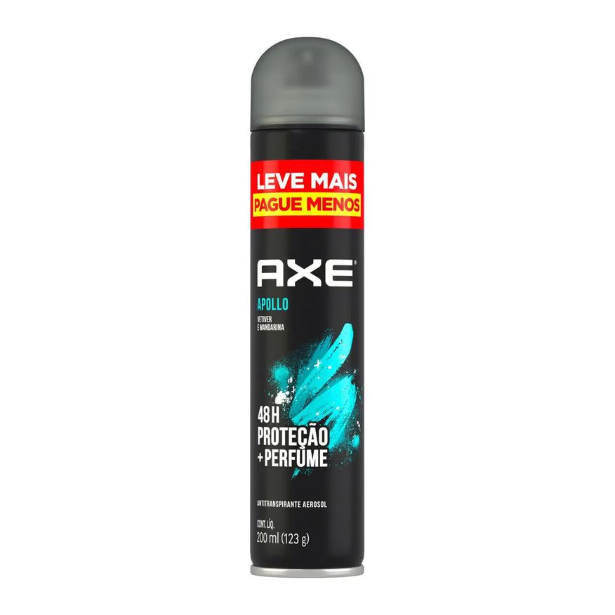Antitranspirante Desodorante Aerosol Axe Apollo Masculino 48h 200ml