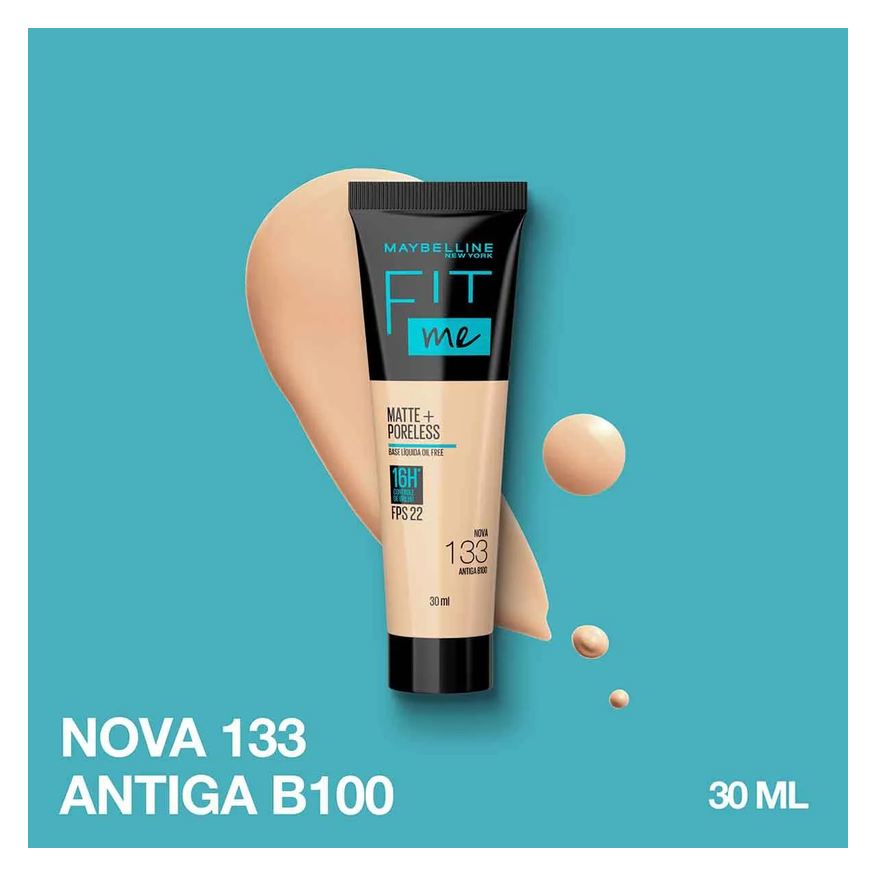 Maybelline Base Líquida NY Fit Me Matte FPS 22 30ml - 133