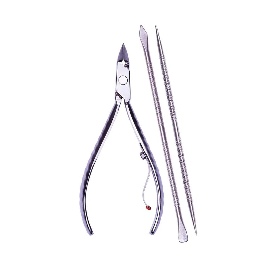 de Kit Cuidado para as Unhas Mundial Inox 778-EP Alicate + 2 Espátulas