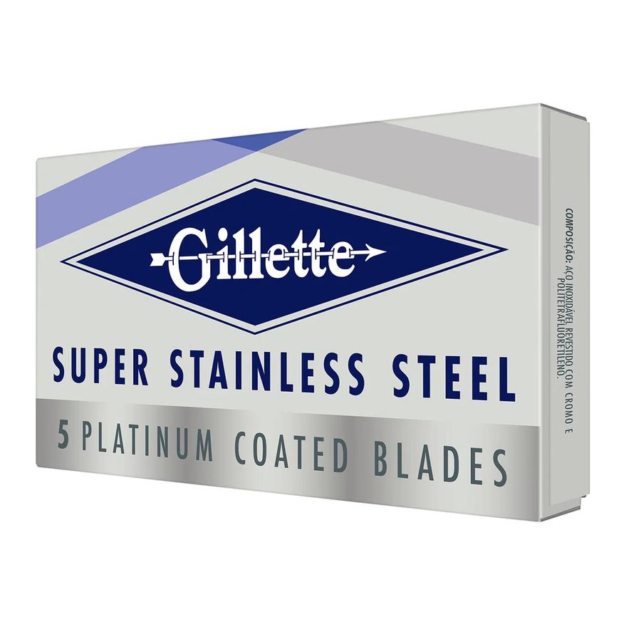 Gillette Lâmina de Barbear Platinum Duplo Fio com 5Lâminas