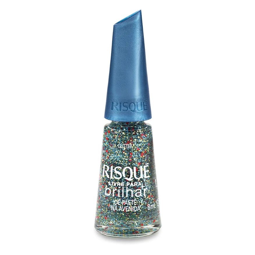 Risqué Esmalte Glitter Livre Para Brilhar 8ml – De Paetê Na Avenida