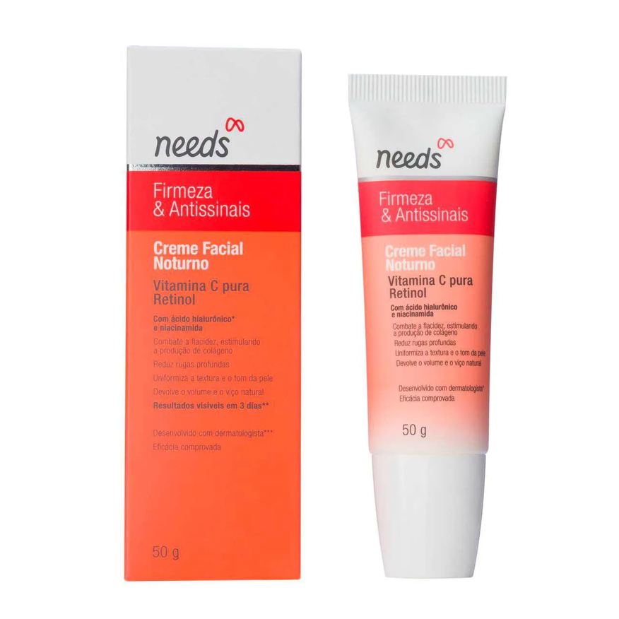 Needs Hidratante Facial Noturno Firmeza e Antissinais 50g