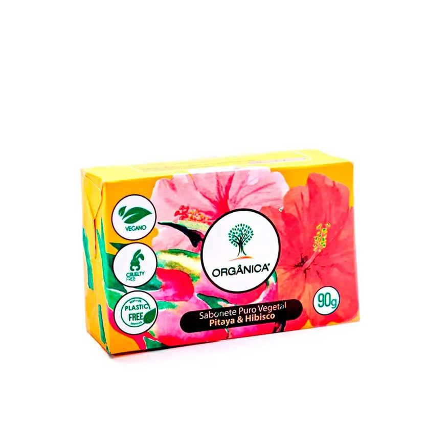 Organica Sabonete em Barra Puro Vegetal Orgânica Pitaya e Hibisco 90g