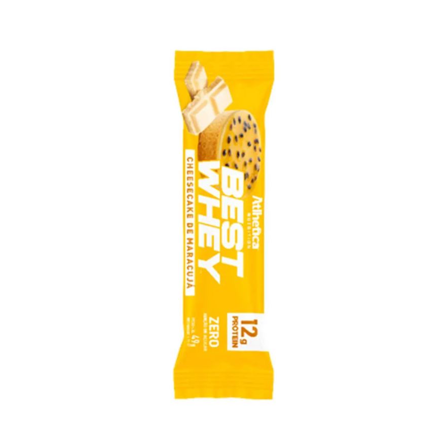 Best Whey Barra de Proteína Atlhetica Nutrition Cheesecake de Maracujá 49g