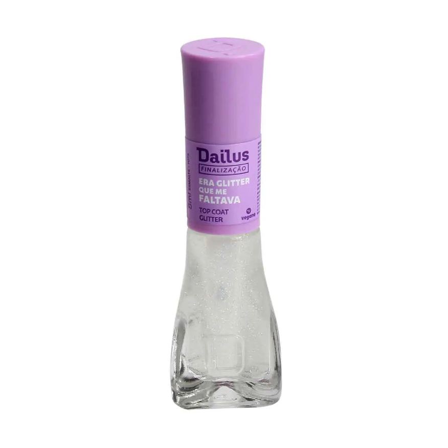 Dailus Esmalte Finalização Top Coat Glitter 8ml – Era Glitter Que Me Faltava