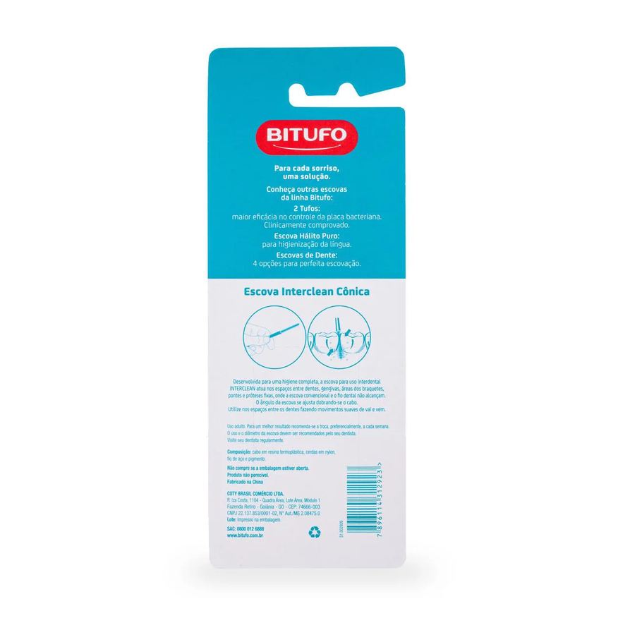 Interdental Escova Bitufo Interclean Cônica 6 unidades