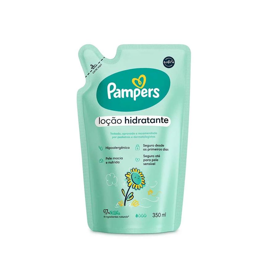Pampers Loção Hidratante para o Corpo Girassol Refil 350ml