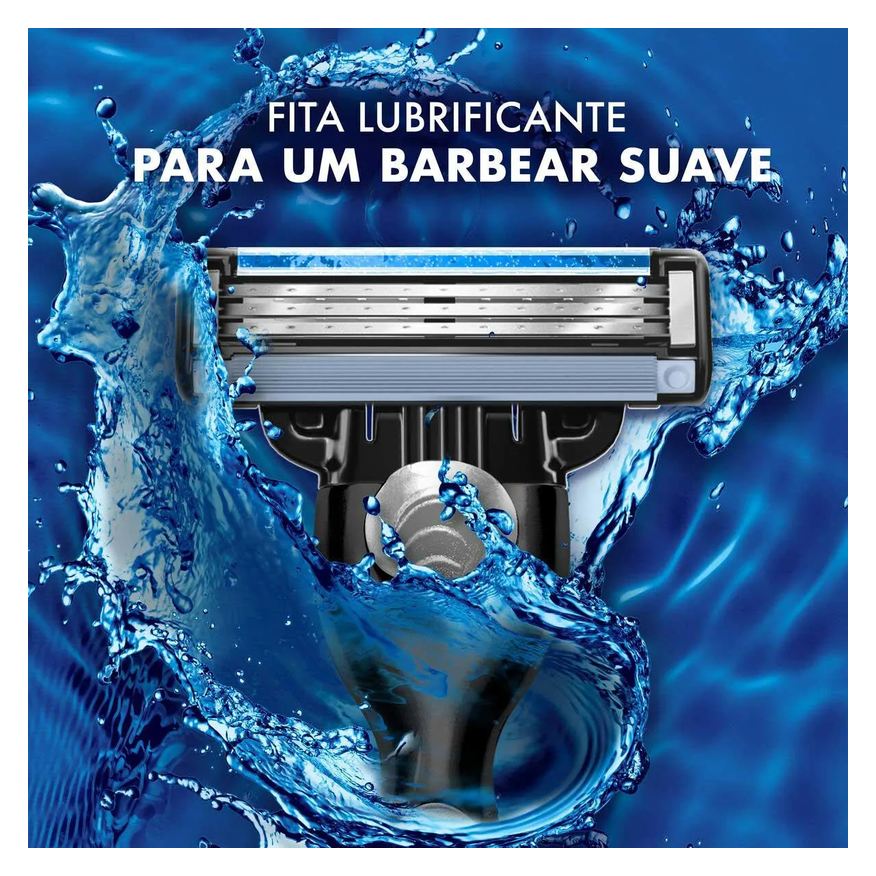 Gillette Kit Barbeador Mach3 Acqua Grip 1 aparelho + 2 cargas