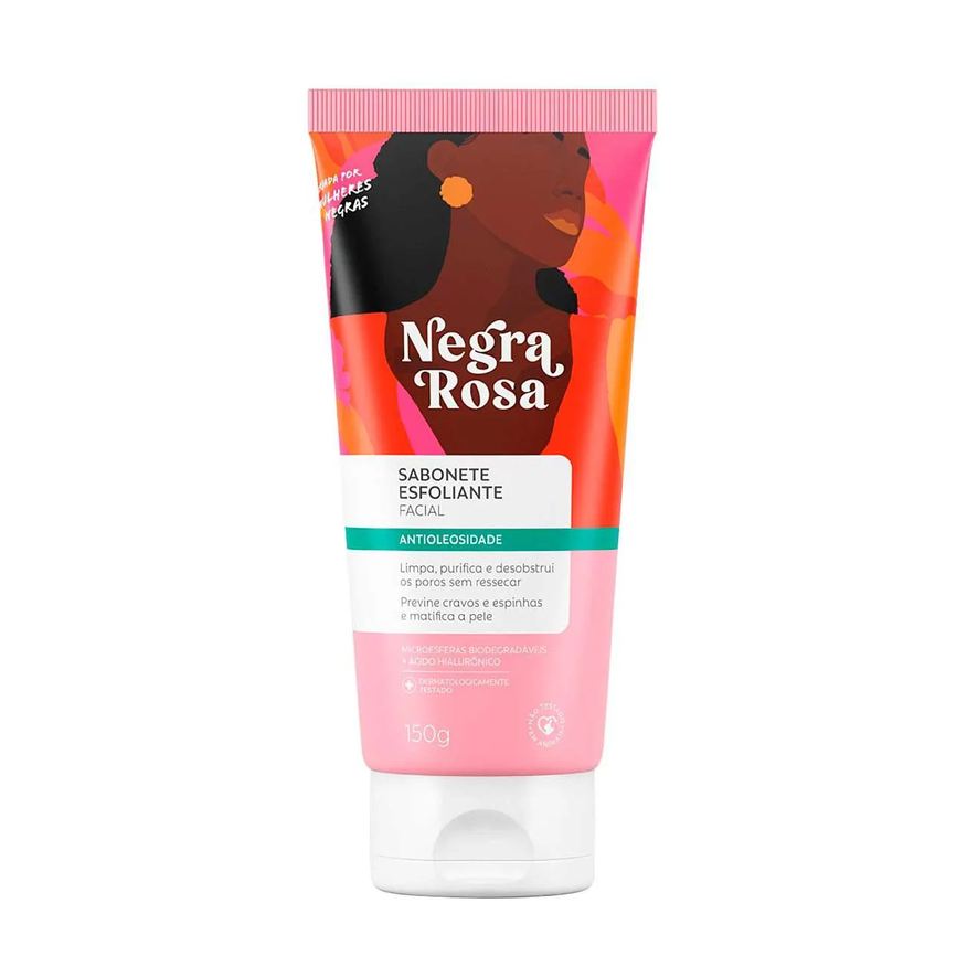 Negra Rosa Sabonete Esfoliante Facial 150g