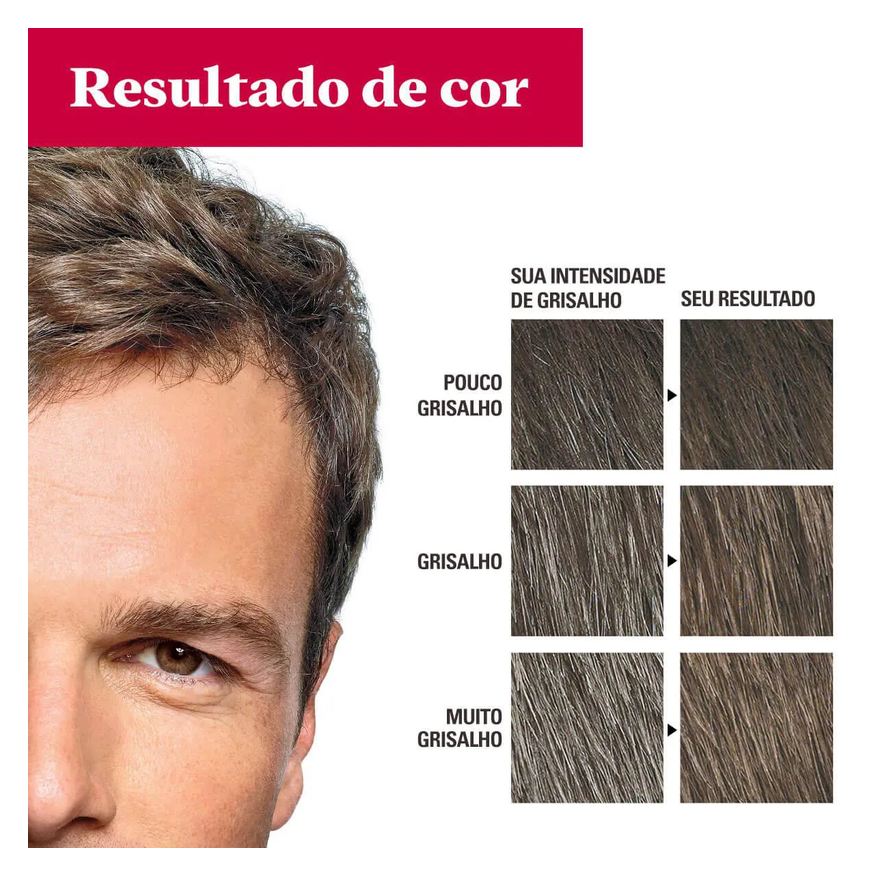 Tonalizante Shampoo Color Just For Men Grecin 5 - H-35 Castanho