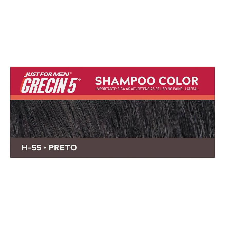 Tonalizante Shampoo Grecin Masculino - Preto
