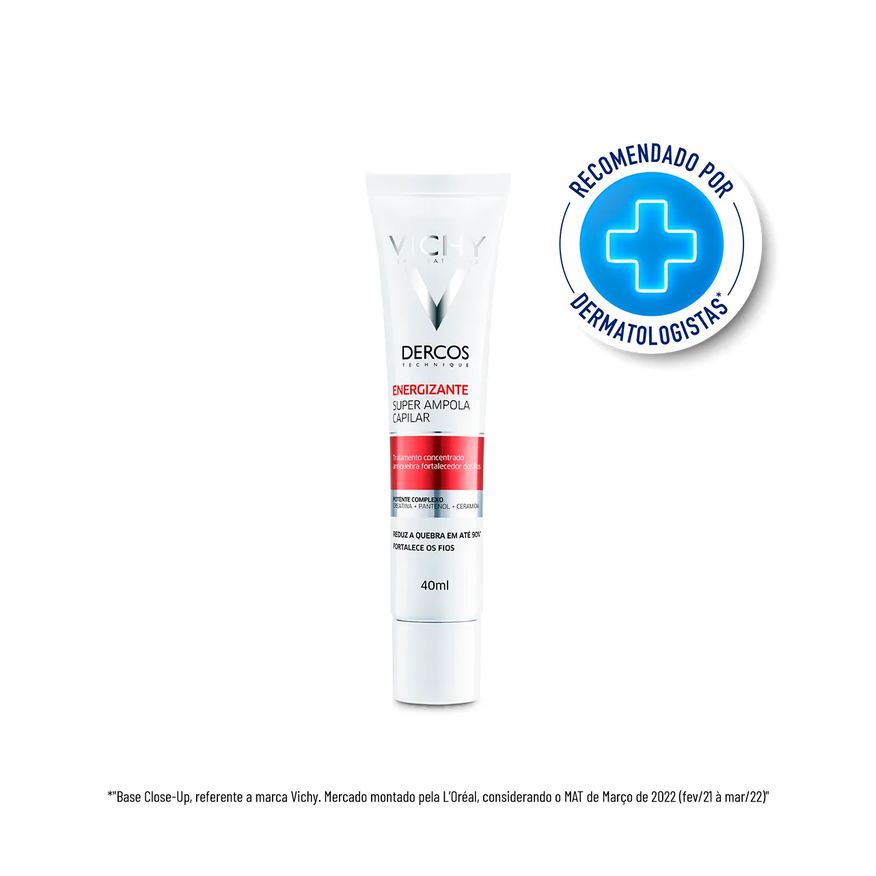 Vichy Ampola Capilar Dercos Energizante Tratamento Antiquebra Tratamento Concentrado Antiquebra Capilar 40ml