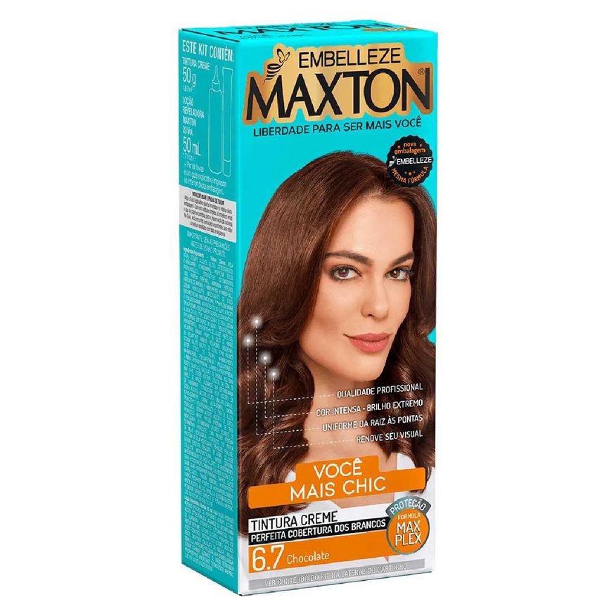 Maxton Tinta de Cabelo Permanente Você Mais Chic - 6.7 Chocolate