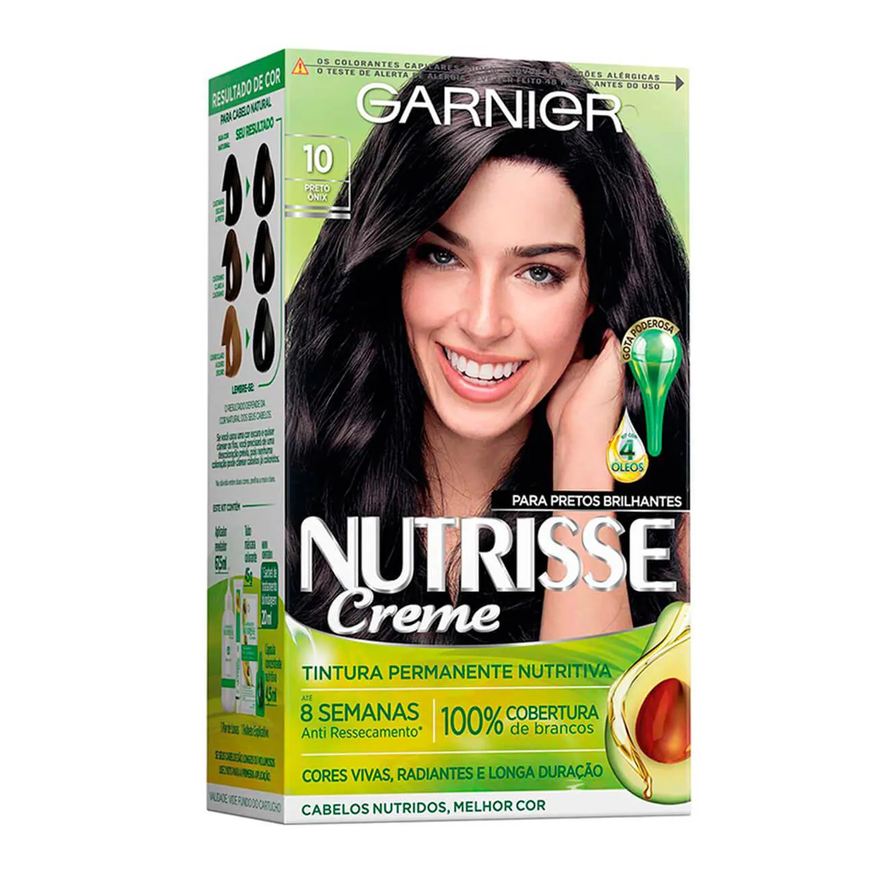 Nutrisse Tinta de Cabelo Permanente Creme - 10 Preto Ônix