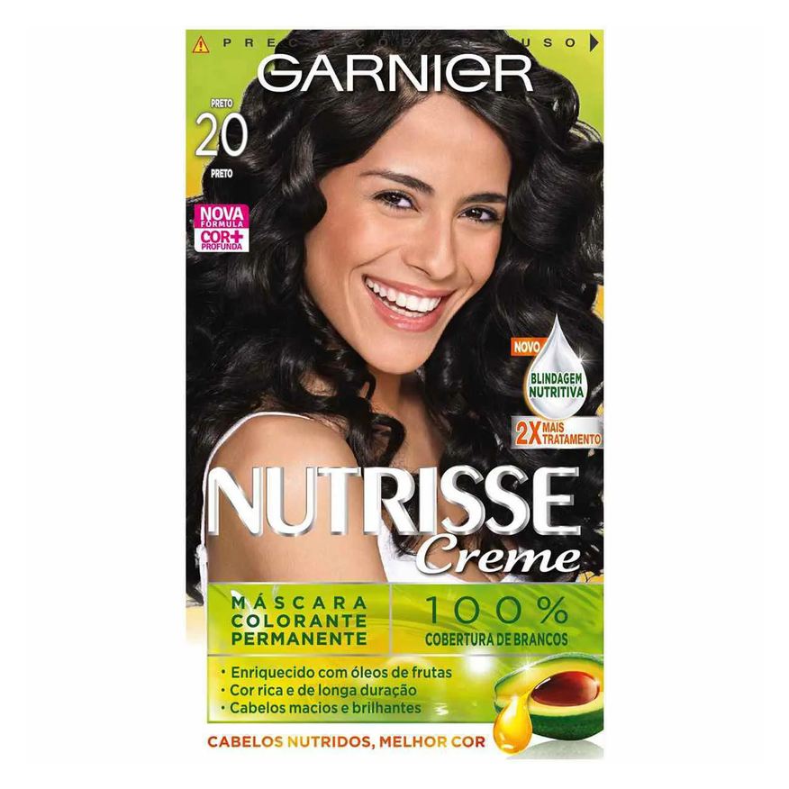 Nutrisse Tinta de Cabelo Permanente Creme - 20 Preto