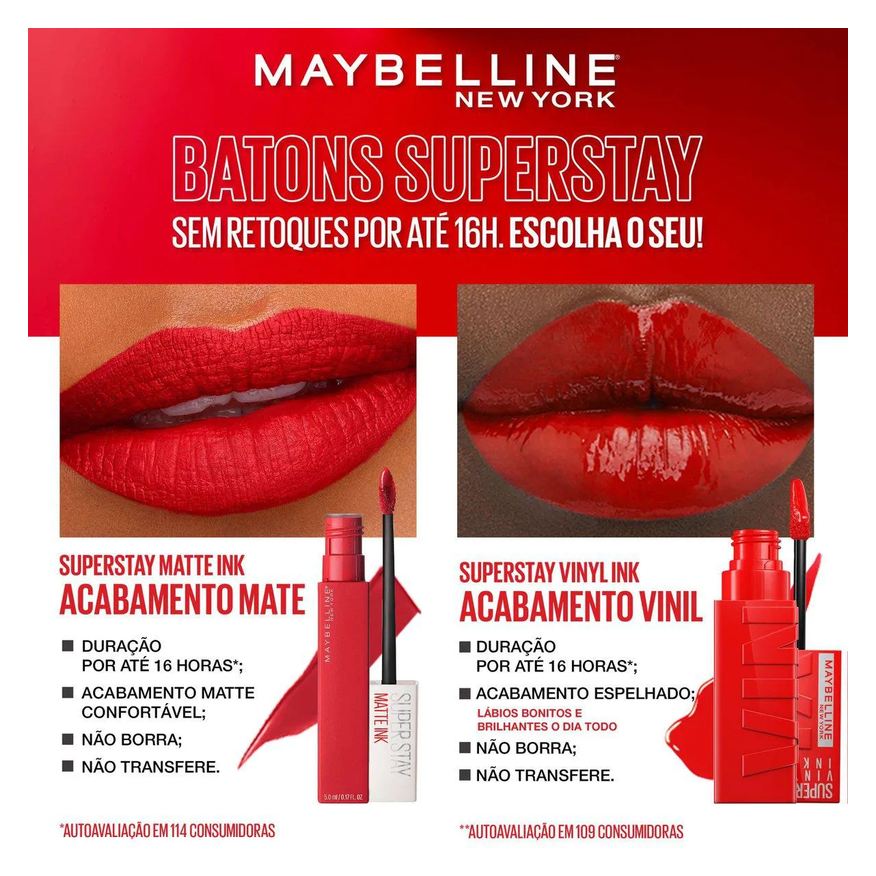 Maybelline Batom Líquido Longa Duração SuperStay Matte Ink 5ml - 80 Ruler