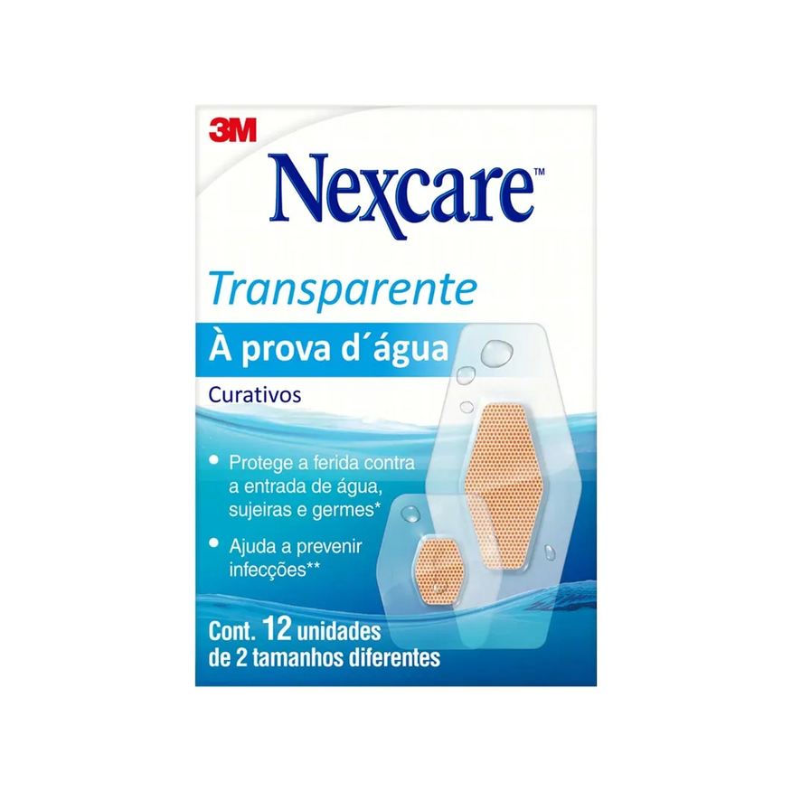 3m Curativo Nexcare Com 12 Curativos Sortidos Transparentes