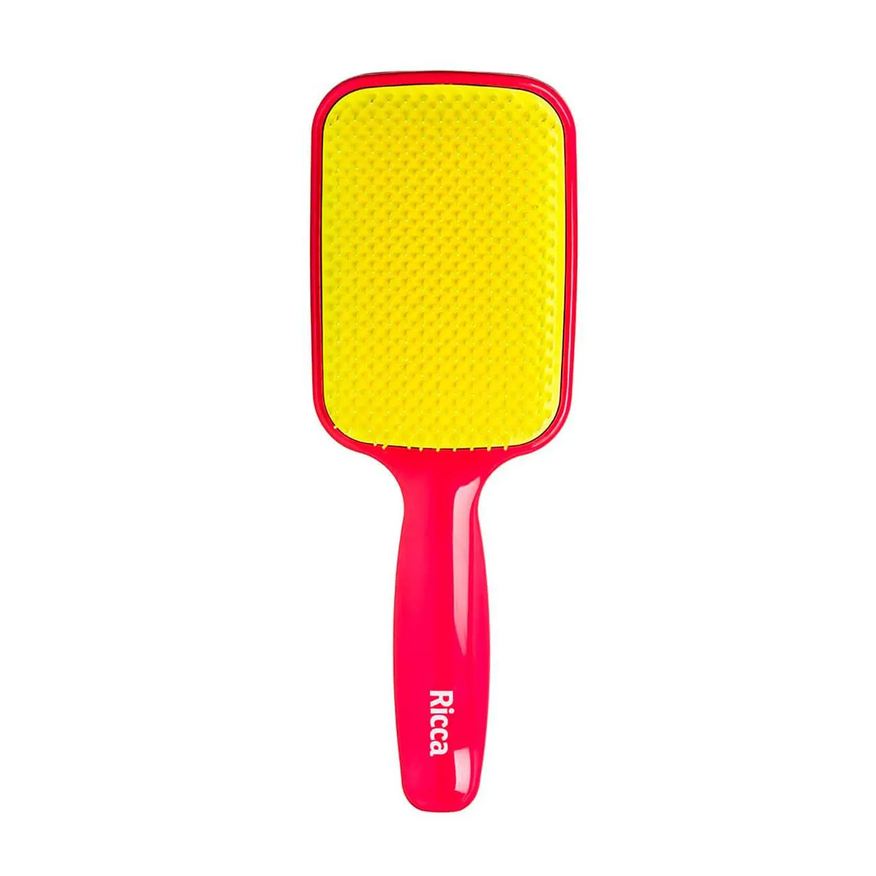 de Escova Cabelo Ricca Raquete Flex Rosa - 1 unidade