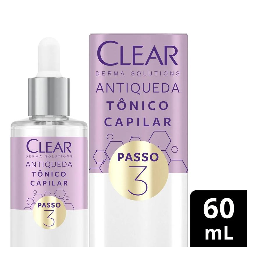 Clear Tônico Capilar Antiqueda Derma Solutions Woman 60ml