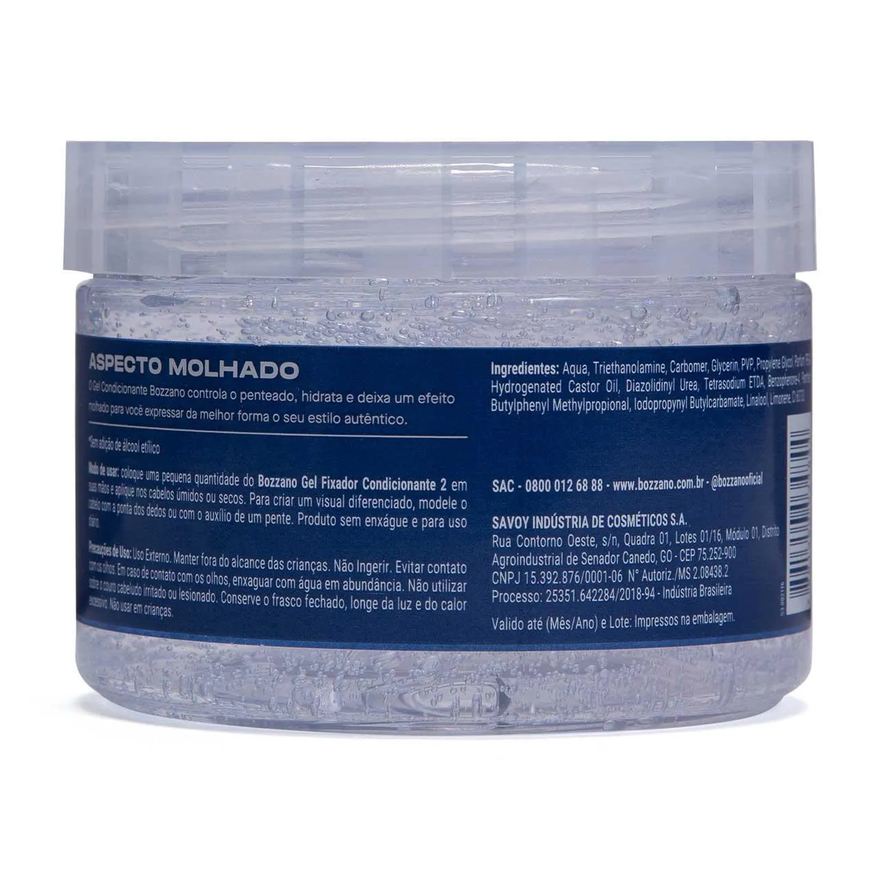 Bozzano Gel Fixador Condicionante Aspecto Molhado 300g