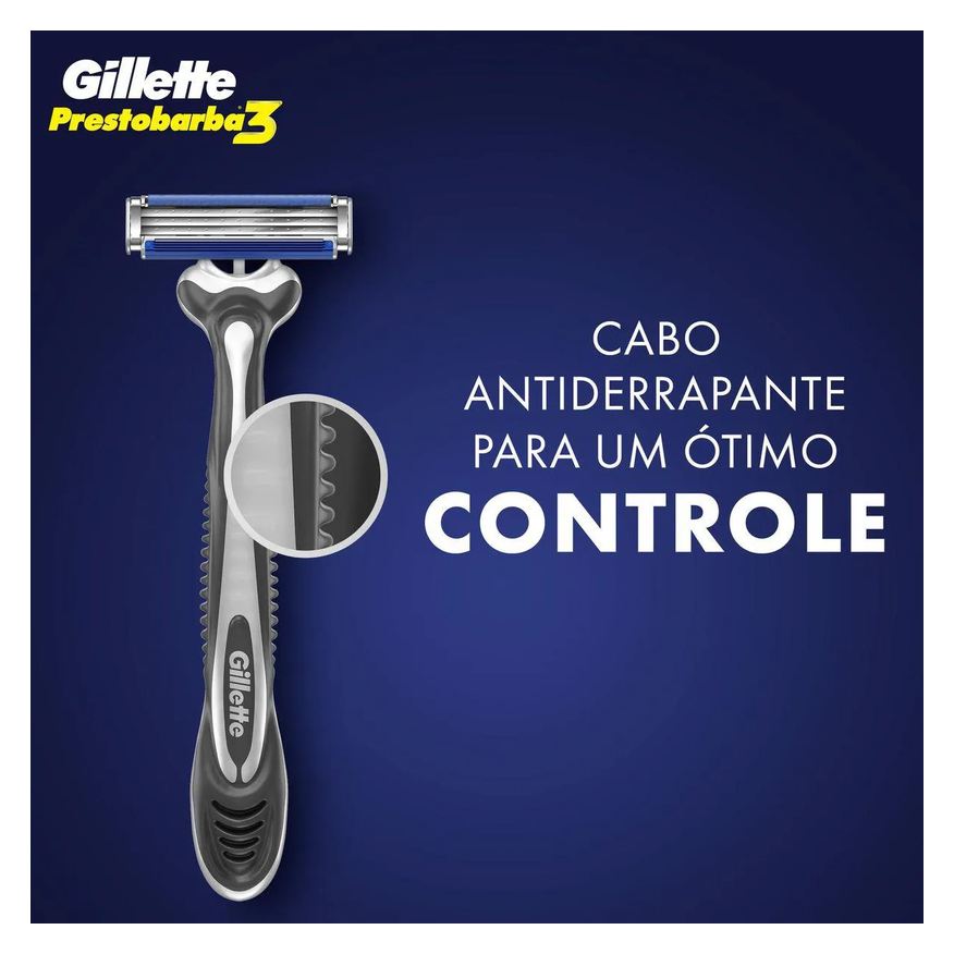 Gillette Barbeador Prestobarba 3 Comfortgel 2 unidades
