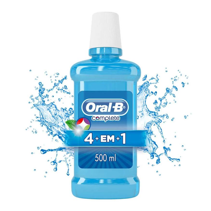 Oral-B Enxaguante Antisséptico Bucal Complete 4 em 1 Menta com 500ml
