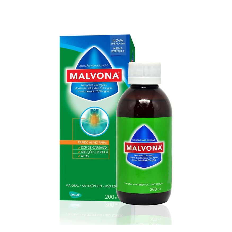 Malvona Solução Antisséptica Bucal com 200ml