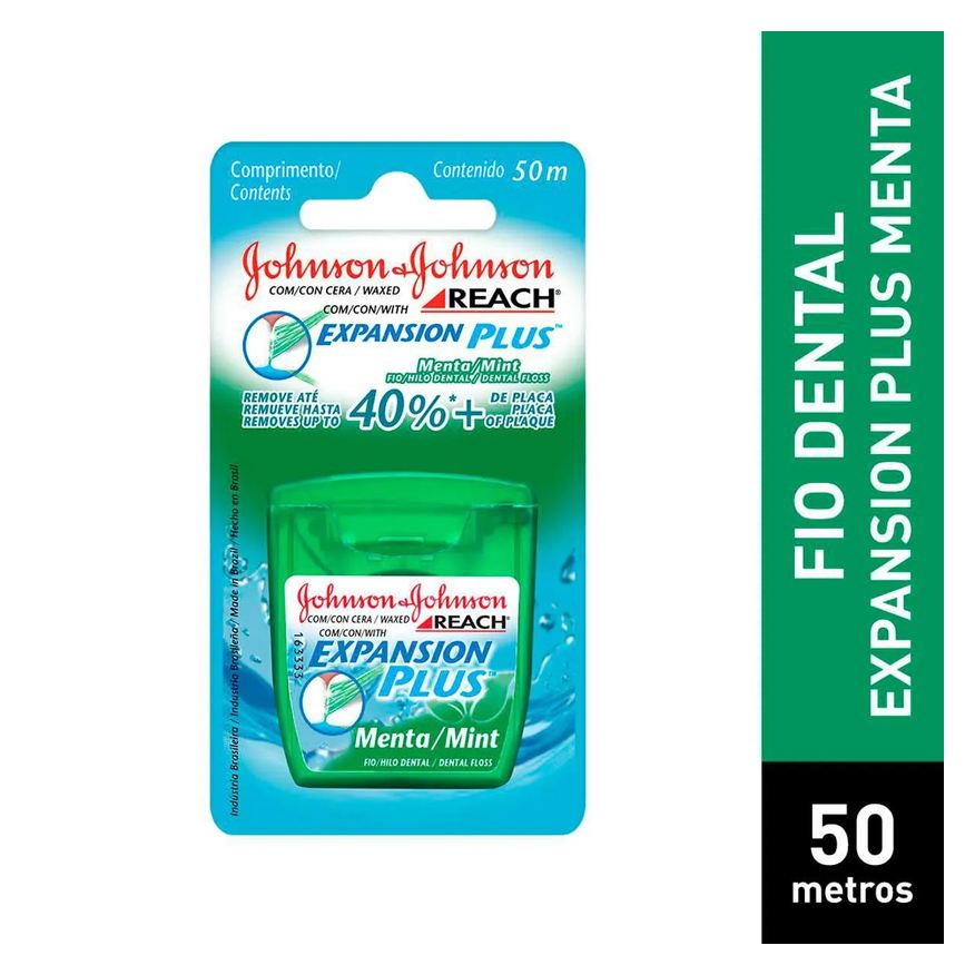 Johnson Fio Dental Johnson's Reach Essencial Sabor Menta 50 metros