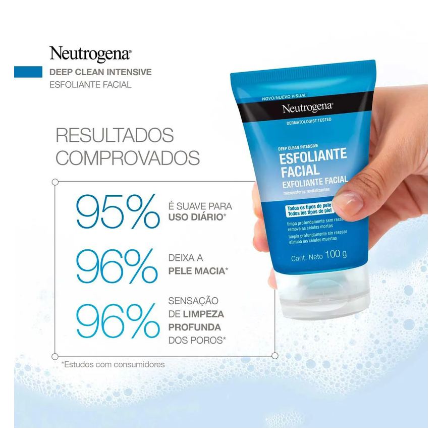 Neutrogena Esfoliante Facial Deep Clean Energizing em Gel com 100g