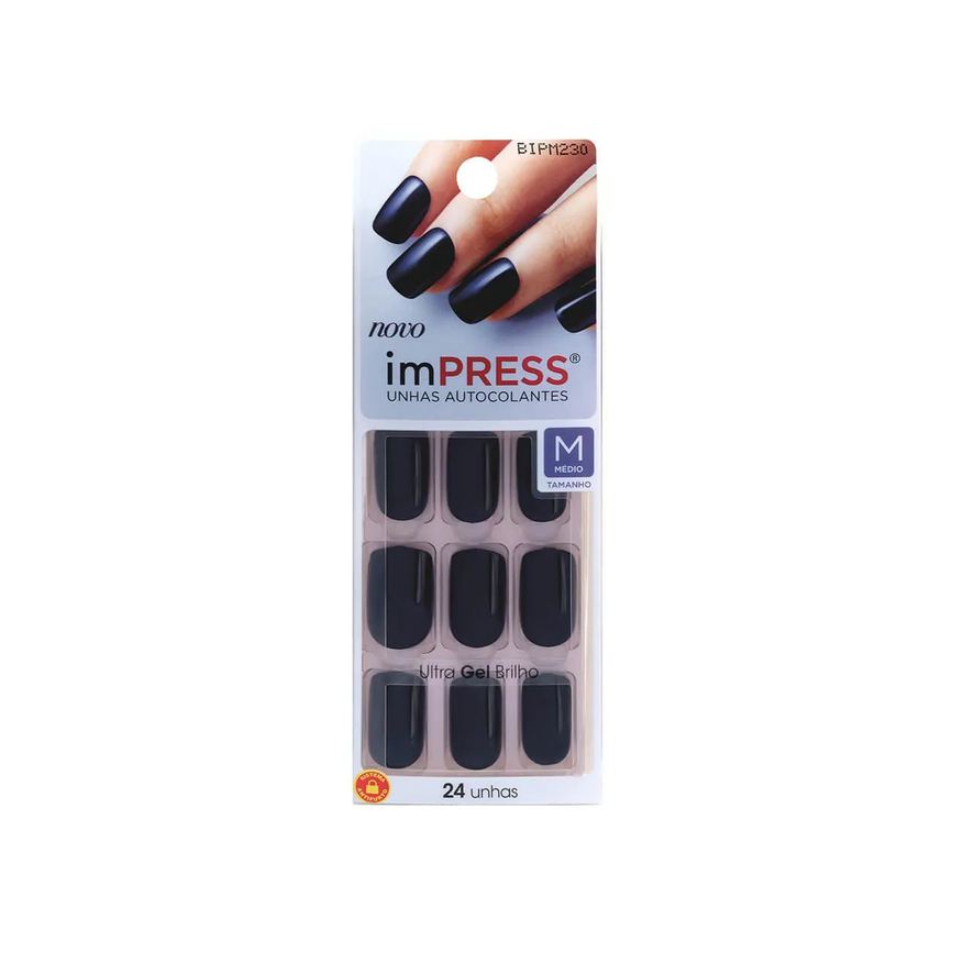 Autocolantes Unhas Impress All Fired Up Média com 24 unidades