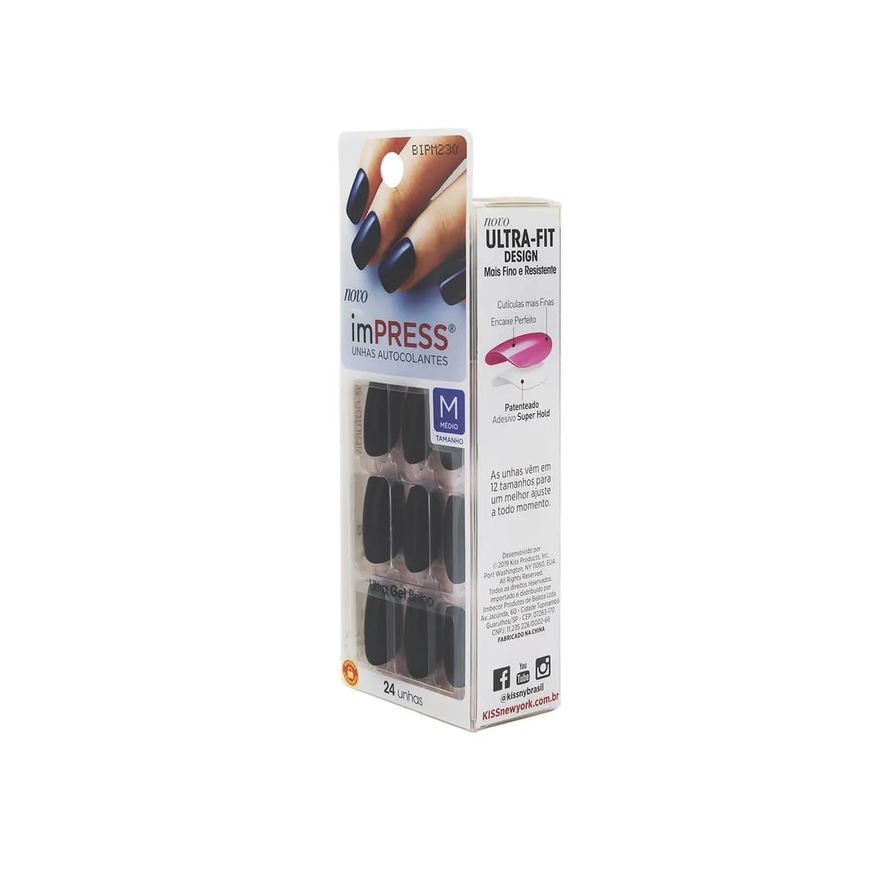Autocolantes Unhas Impress All Fired Up Média com 24 unidades